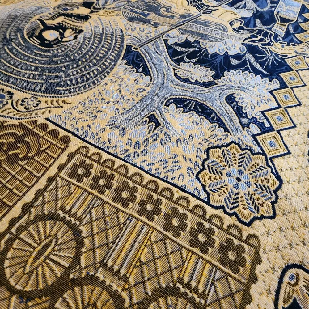 Day of the Dead Blanket Dia de los Muertos Woven Throw Calavera Couple 82x89